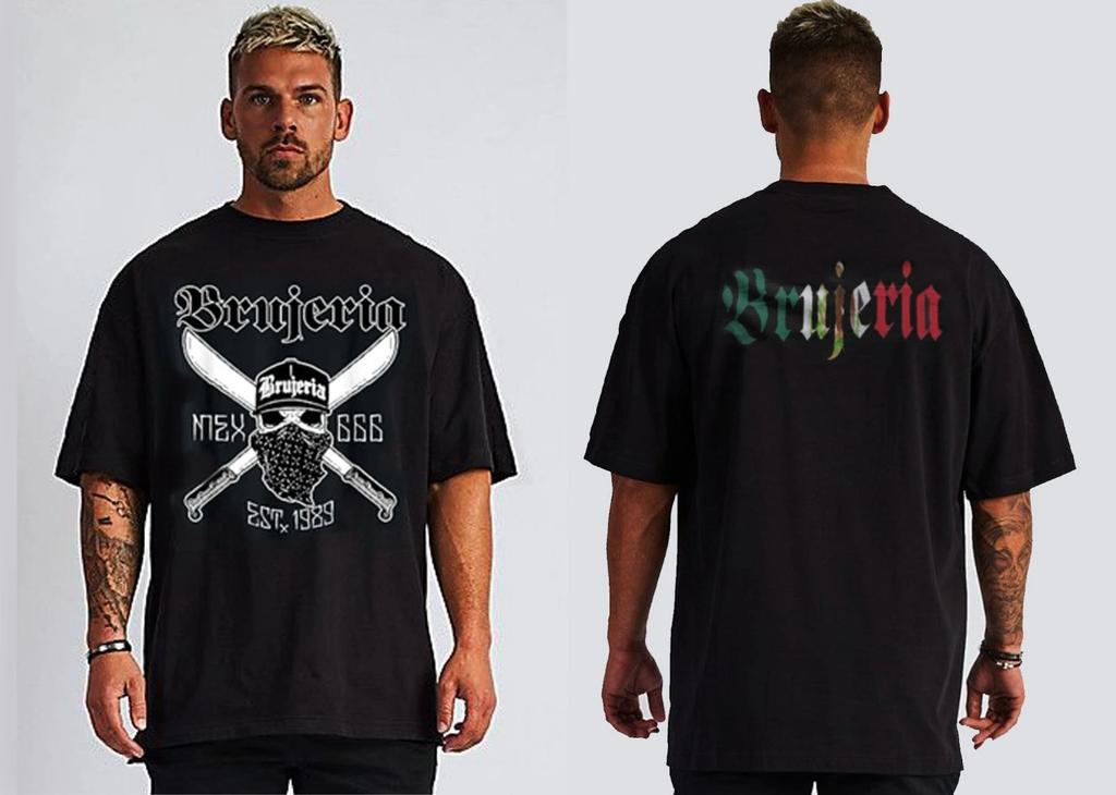 BRUJERIA EXTREME METALOVÁ KAPELA ČERNÉ Tričko POTISK NA PŘEDNÍ A ZADNÍ STRANĚ