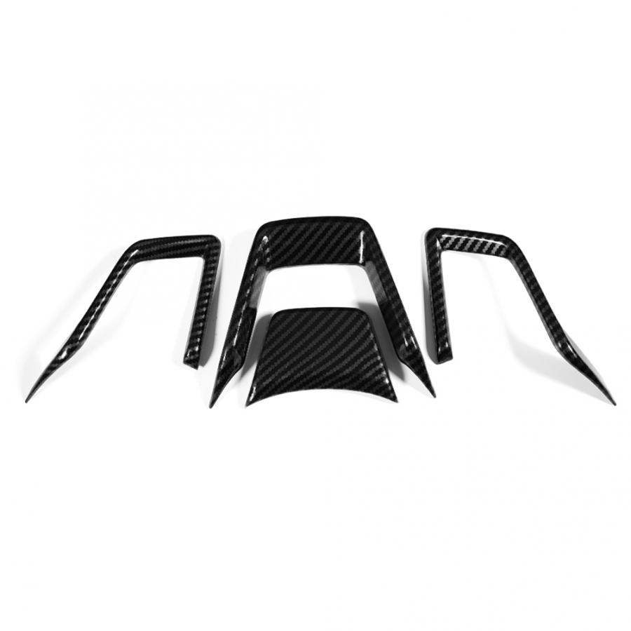 4pcs Car Interior Steering Wheel Panel Decoration Cover Trim Fit for Subaru Forester SK  Carbon Fiber Grain Car