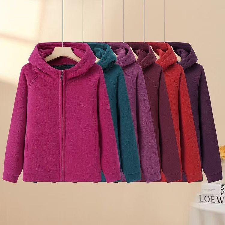 New Style Plus Velvet Thick Comfort Hooded Winter Jacket for Moms