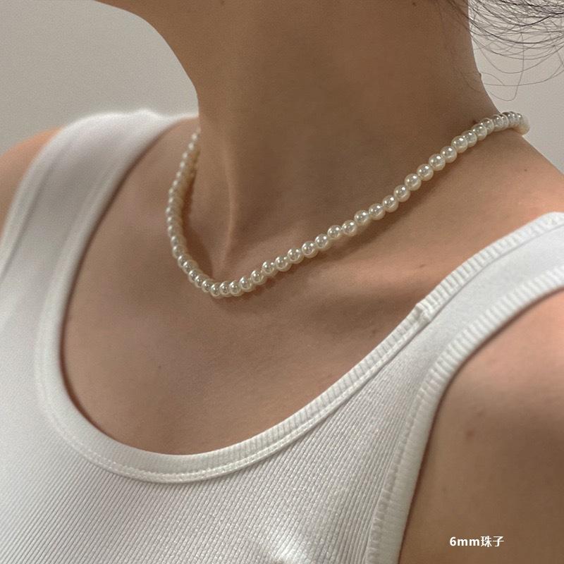 Pearl Necklace Women'S Light Luxury Temperament High Sense Clavicle Chain Year Neck Chain
