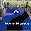 Custom Text Printed Rug Inter Milan Non Slip Floor Carpet For Home Room Decor