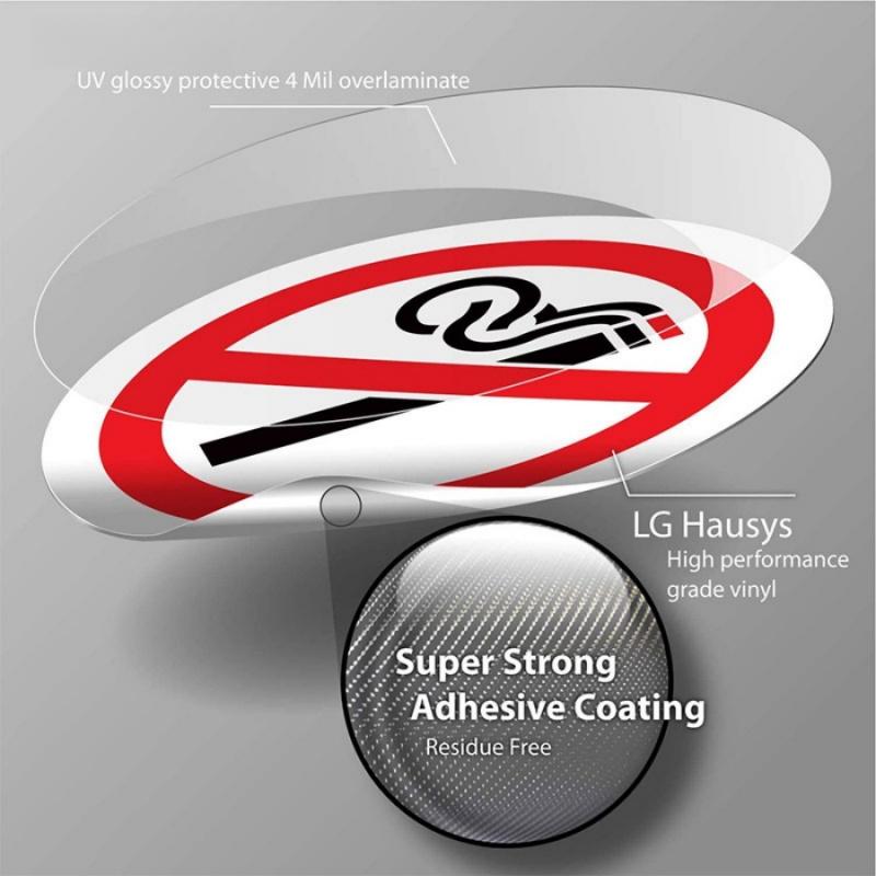2/5pcsNo Smoking Sign Sticker Indoor Outdoor Office Coffee Shop Library Train No Smoking Adhesive Sticker