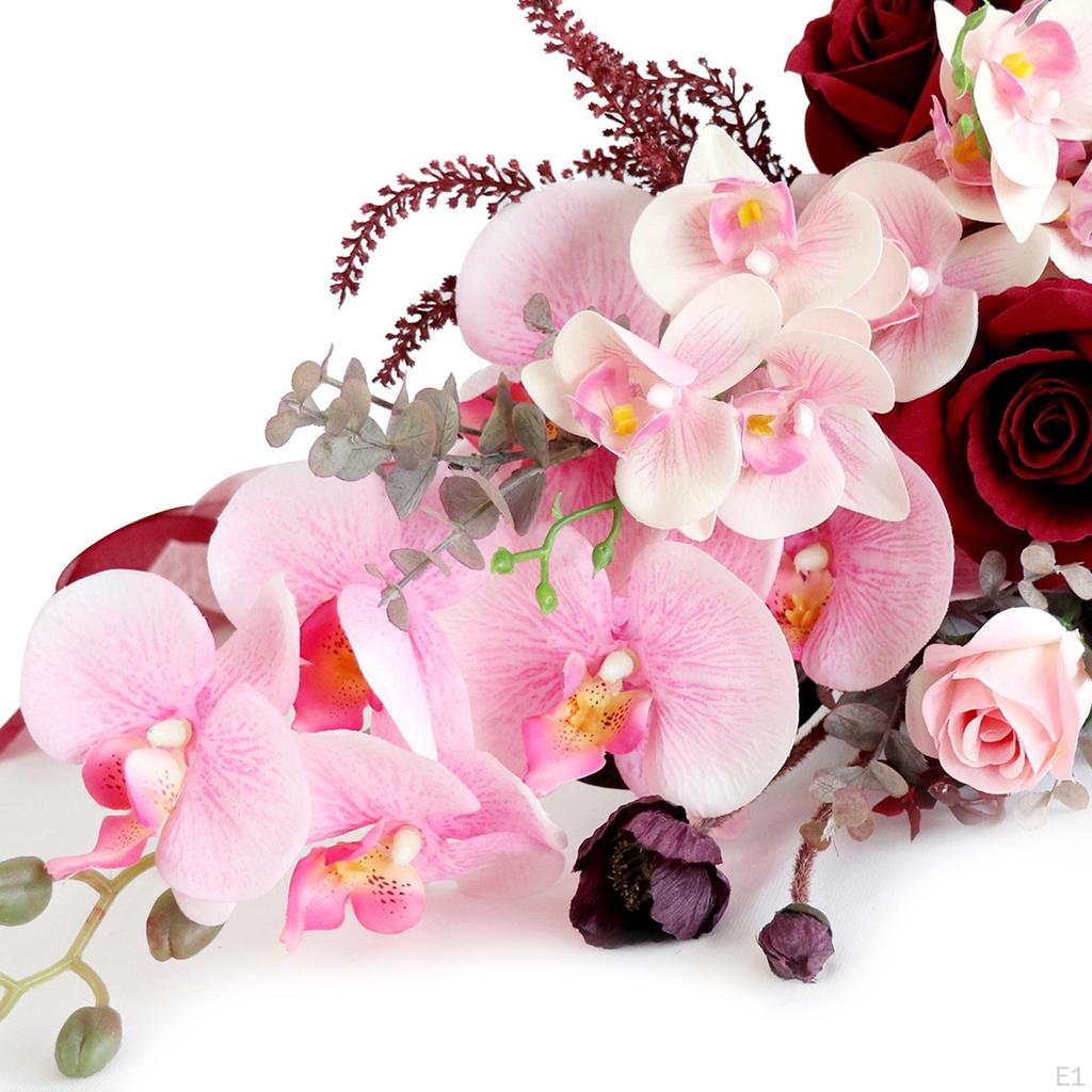 Buquês de casamento para noiva cachoeira flor elegante flores artificiais