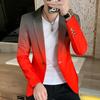 Blazer Pánské pánské sako s přechodovým oblekem Korejský styl Slim Fit Ležérní Muži Módní Trend Šaty Bunda