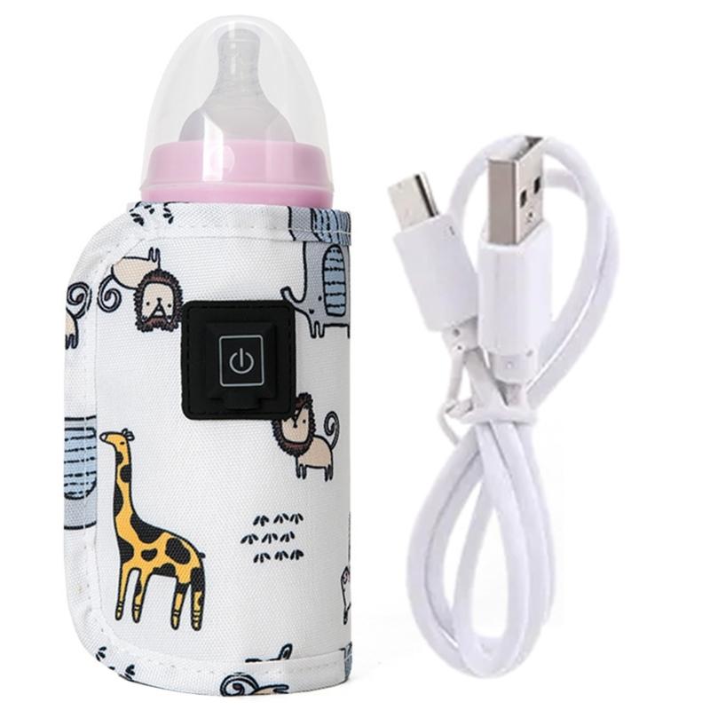 

Portable Insulated Baby Bottle Bag Bottle Warmer Case with USB Heating for Pram Travel and Nighttime Convenience