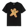 Christmas Short Sleeved Gingerbread Printed Womens Comfortable Harajuku Streetwear Tshirt New Year Party Clothing