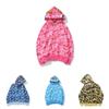 Vibrant Camouflage Hoodie Shark Printing Warm Streetwear For Men Women