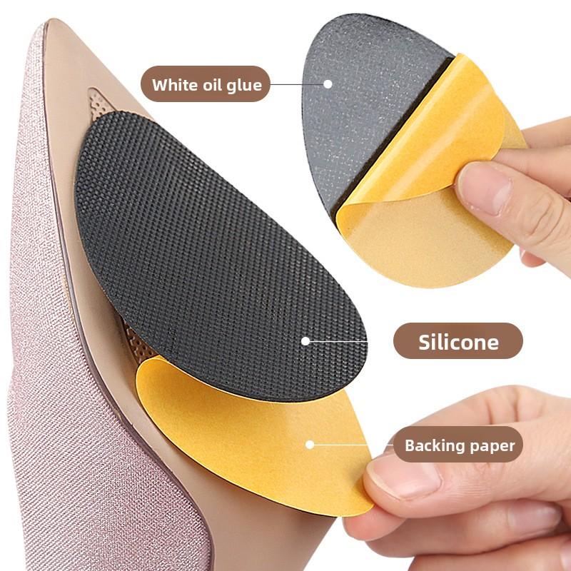 New Forefoot Anti Skid Sticker Wear Resistant Beef Tendon Glue High Heel Sole Plaid Rubber Insole for Shoes