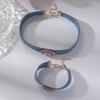 Statement Denims Blue Collar Bracelet Earrings Fashionable Jewelry Accessories Casual Party Wear Set for Women Girls