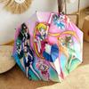 Japanese style Cute cartoon theme Sailor Moon Tsukino Usagi cartoon Umbrella Portable Home Essential Travel Outdoor Iron Multi functional Umbrella B1
