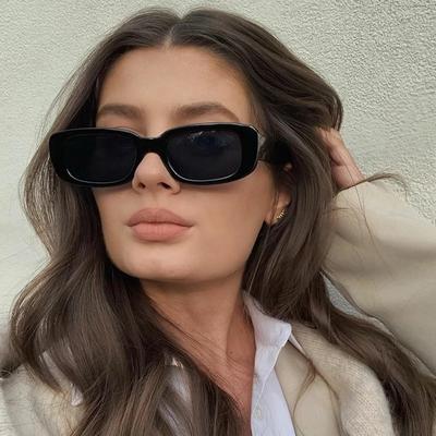 Sonnenbrille Damen Vintage Quadratisch Sonnenbrille Mode Klein Rechteckig Retro Sonnenbrille Damen Brillen Shades UV400