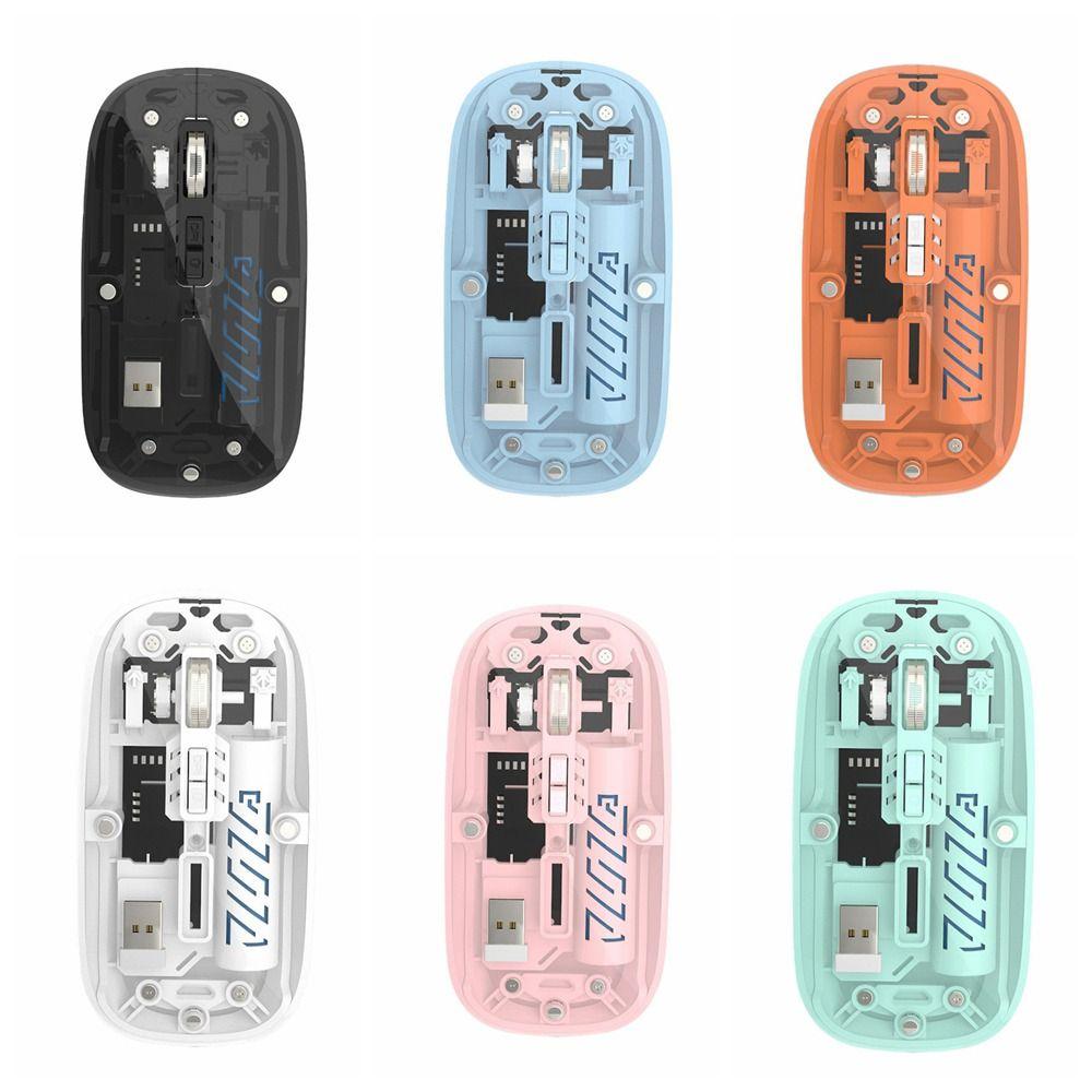 Transparent 2.4G Wireless Mouse Bluetooth Rechargeable Mouse Laptop Wireless Mouse PC