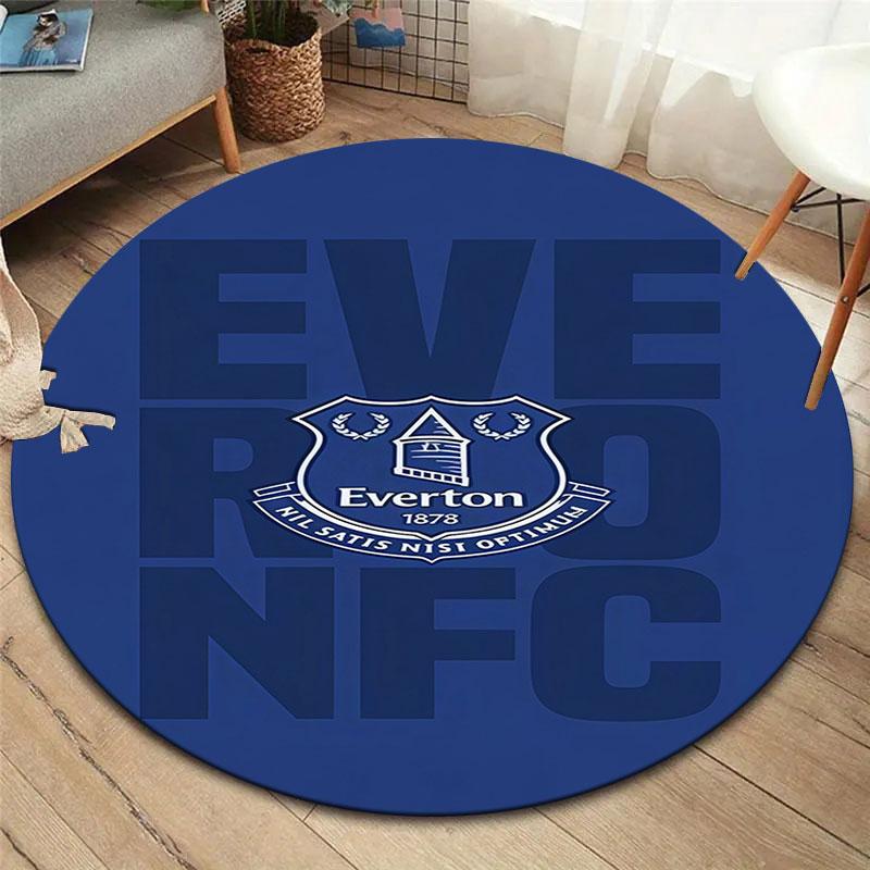 Everton F.C Round Area Rug,Carpet Rug for Living Room Bedroom Sofa Playroom Decor,Non-slip Floor Mat