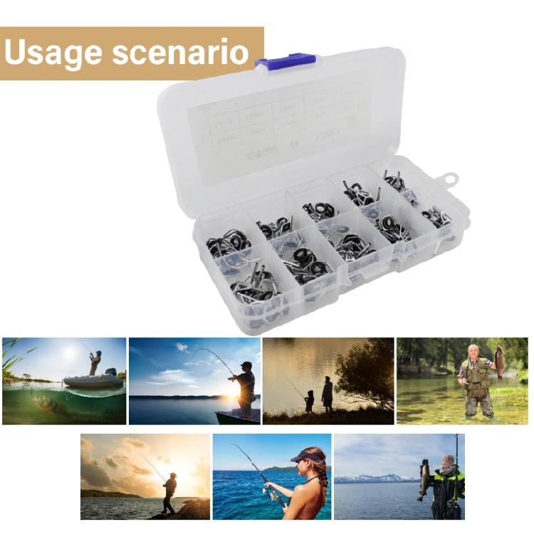 Set di Anelli Professionali per Canne da Pesca Custodia in Acciaio Appassionati di Pesca