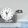 Ballet Dancer Wall Clock with Bull Figurine Feng Shui Bear And Statue Modern Chinese Cow Cattle