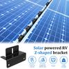 8Pcs Solar Panel Mounting Bracket Aluminium High Strength Roof Solar Panel Z Bracket with Nuts & Screws for Motorhome Boat Wall