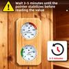 2 In 1 Wooden Sauna Room Thermometer Hygrometer Dual Monitoring High Accuracy Temperature Reading Easy-to-Read Scale Monitor