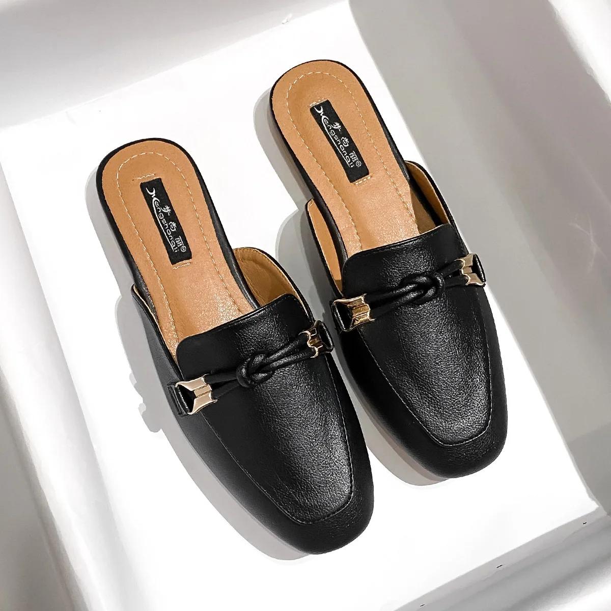 

Мода Comemore Мюли Тапочки Женские Летняя Модная Обувь Женские Сандалии Женские Тапочки 2024 Новые Плоские Без Каблука Уличная Ленивые Слайды 35 чёрный