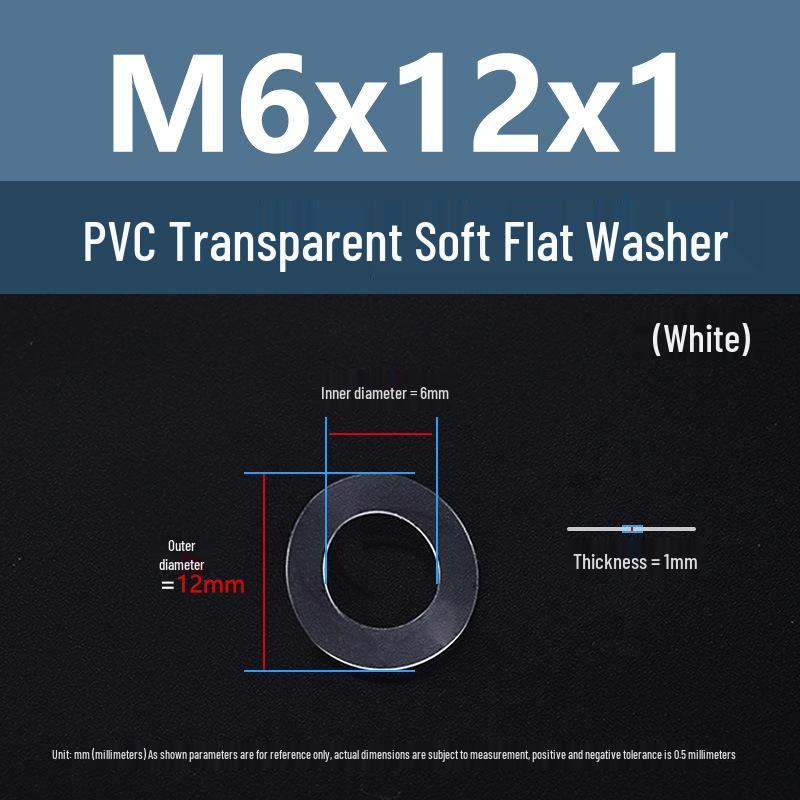 Yigu Transparent PVC Washer: Insulating Soft Rubber Gasket for Screws