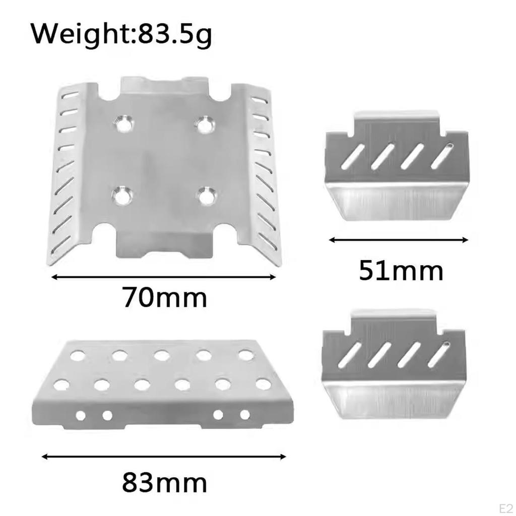 4 Pieces 1:8 Scale Axle Guard Protector Chassis Replace Parts DIY Model Upgrade for H8H