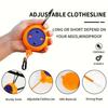 10M/32.8ft Retractable Clothesline Portable Travel Clothing Laundry Rope Camping Household Accessories for Hanging Quilt Blanket