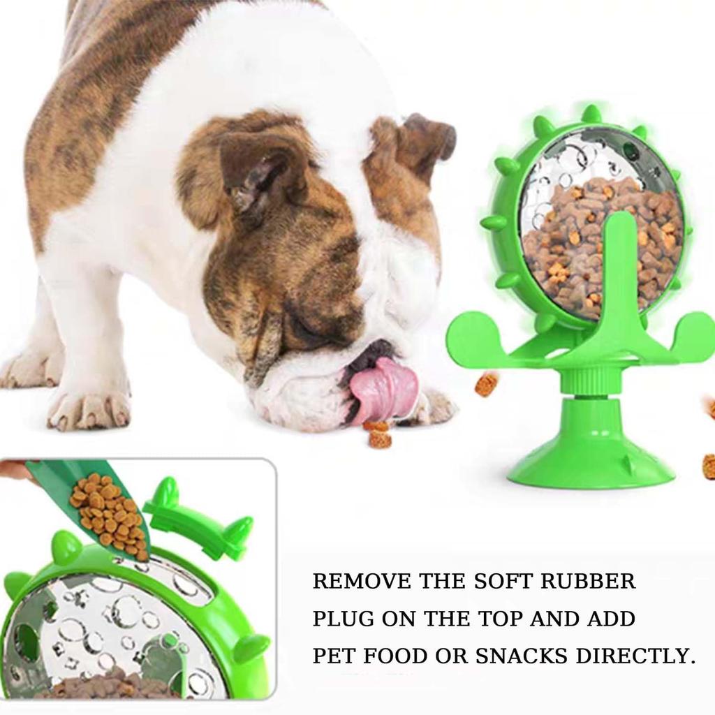 ABS Pet Cat Food Funnel Spinning Windmill Interactive Training Cat Puzzle Toy Compatible with Windmill-Style Cat Food Funnels