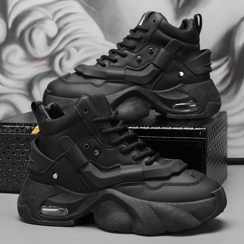 High-top men's shoes casual sneakers platform dad shoes