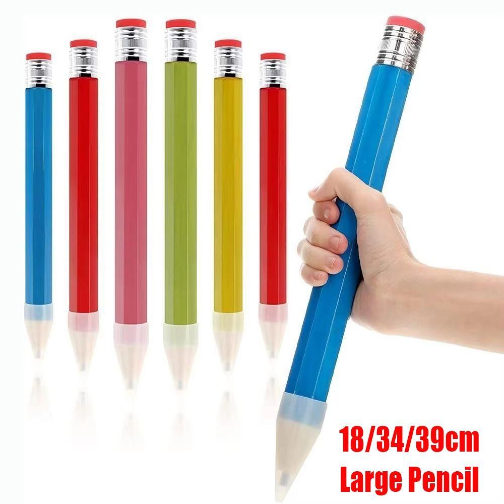 18/34/39CM Big Pencil Wooden Large Wood Pencil Fun Gift Stationery Pencil  School Office