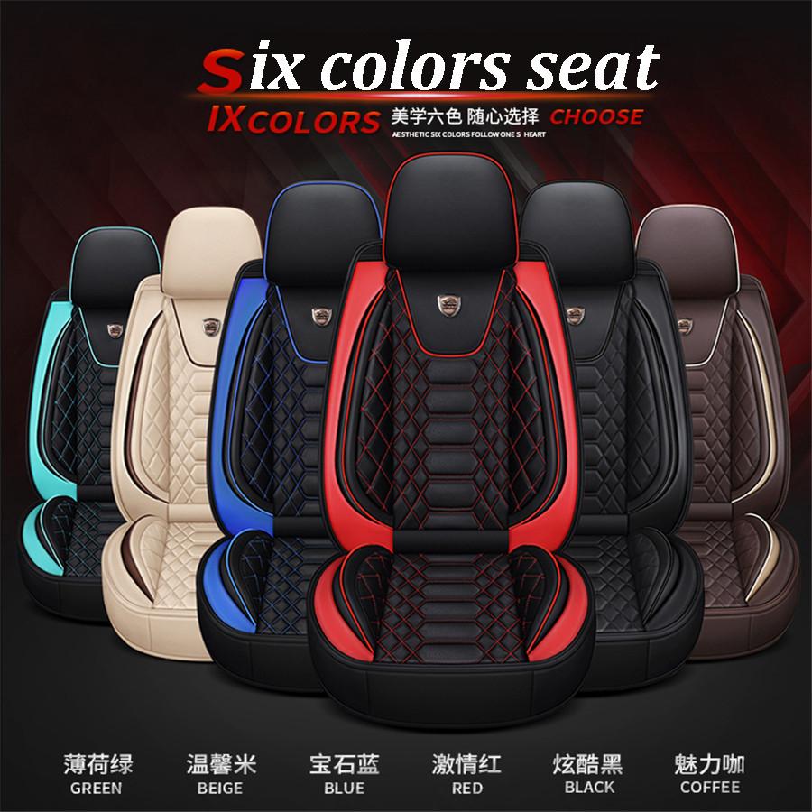 Heavy New Design Luxury Breathable Rhombus Plaid Leather PU Leather 6D Car-styling Auto Universal Car Seat Covers...