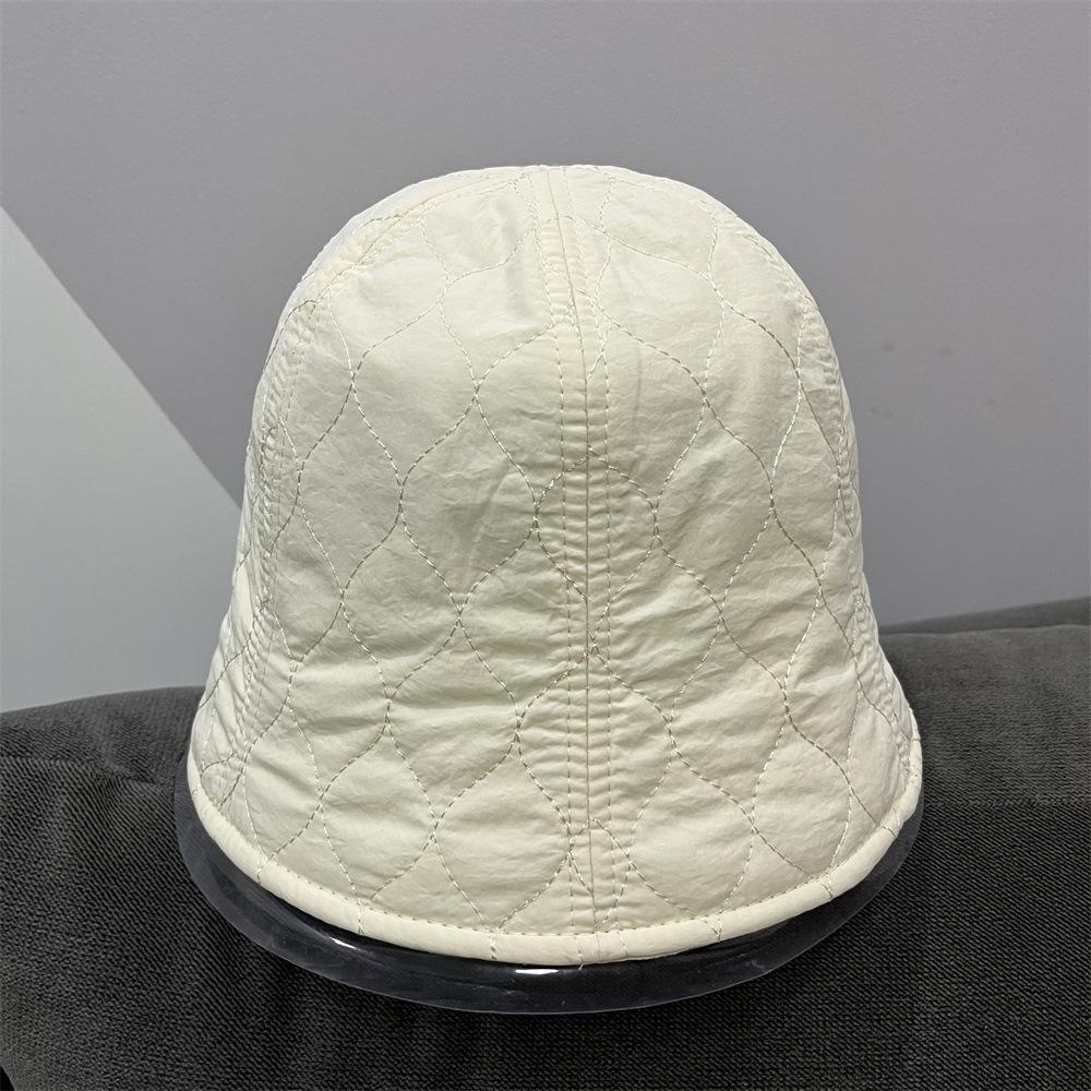 

Осень и зима теплая пуховая хлопковая клетчатая черная шляпа-ведро женская новая повседневная для маленького лица женская шляпа-ведро Adult (56-58cm) белый
