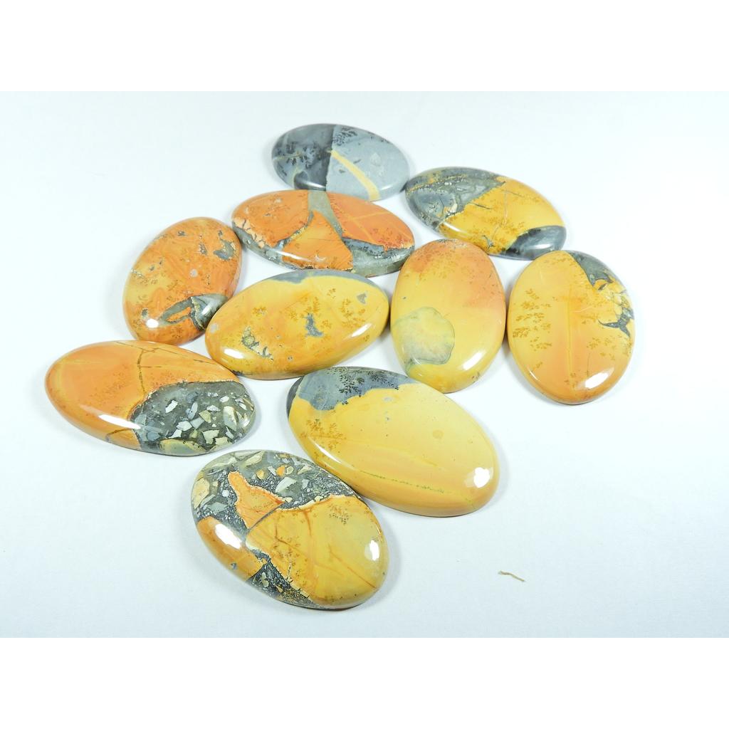 35-45MM Natural Malingano Jasper Oval Cabochon Gemstone 10Pcs Lot 520Cts SY-362