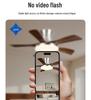 Walnut Retro Ceiling Fan Light with Straight Blades, Mid-Century Style for Bedroom or Restaurant