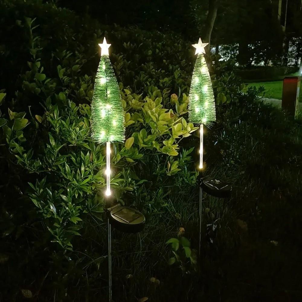 Stars Design Solar Christmas Tree Lights Decorative Solar Garden Lights Lawn Lights  Garden Path