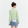 ONLY Women's 2024 Spring Button Round Neck Slim Knit Sweater