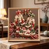 Handmade Framed Pearl Painting Set with Christmas Nutcracker Design 5D Shiny Bead Art Canvas Creative Craft for Room Decor