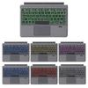 Tablet Keyboard & Protective Case Black Wireless Bluetooth-compatible Keyboard with Colorful Backlight Plastic Tablet Protector for Microsoft Surface