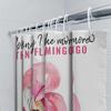 Flamingo Bath Towel Shower Curtain Watercolor Decorative Bathroom Accessories Set