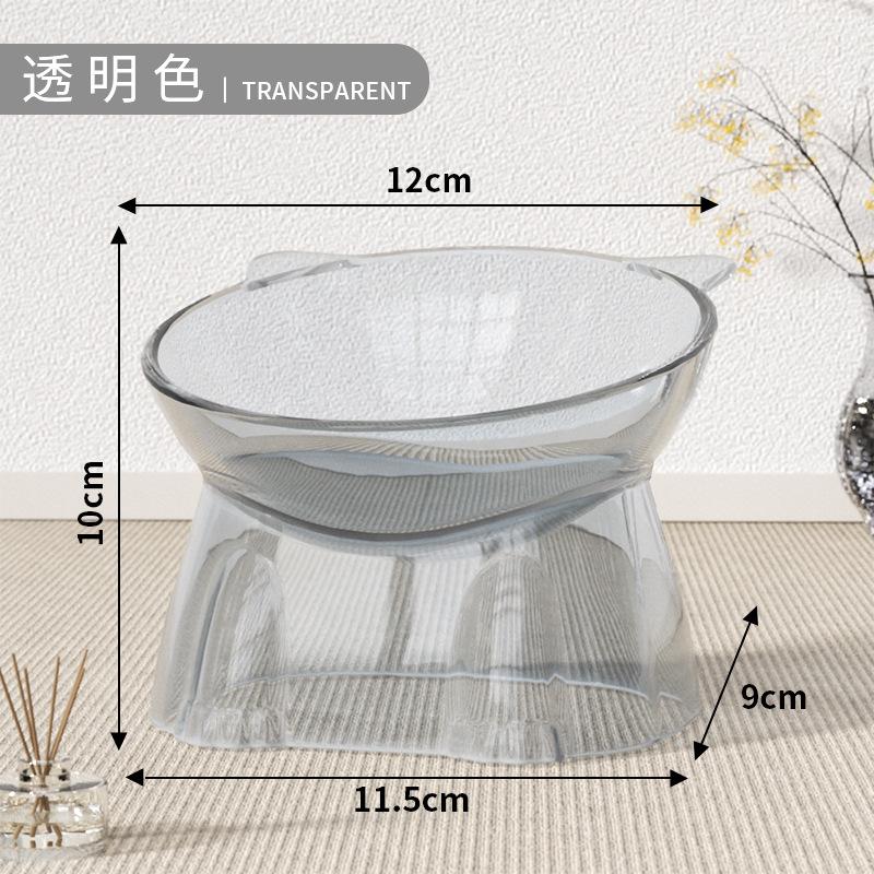 Multi-color Cat Bowls Plastic Cat Food Basin High Foot Basin Oblique Mouth Pet Rice Bowl Anti-overturning Pet Drinking Bowl