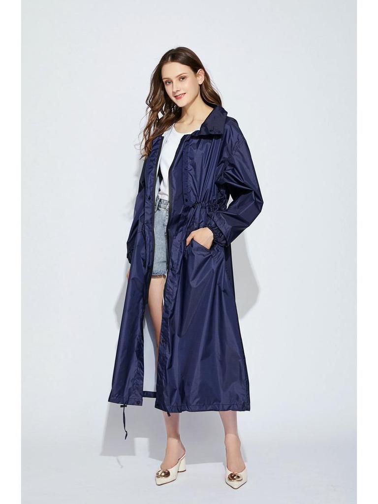 Extra-Long Lightweight Breathable Japanese Polyester Pongee Umbrella Cloth Raincoat Poncho