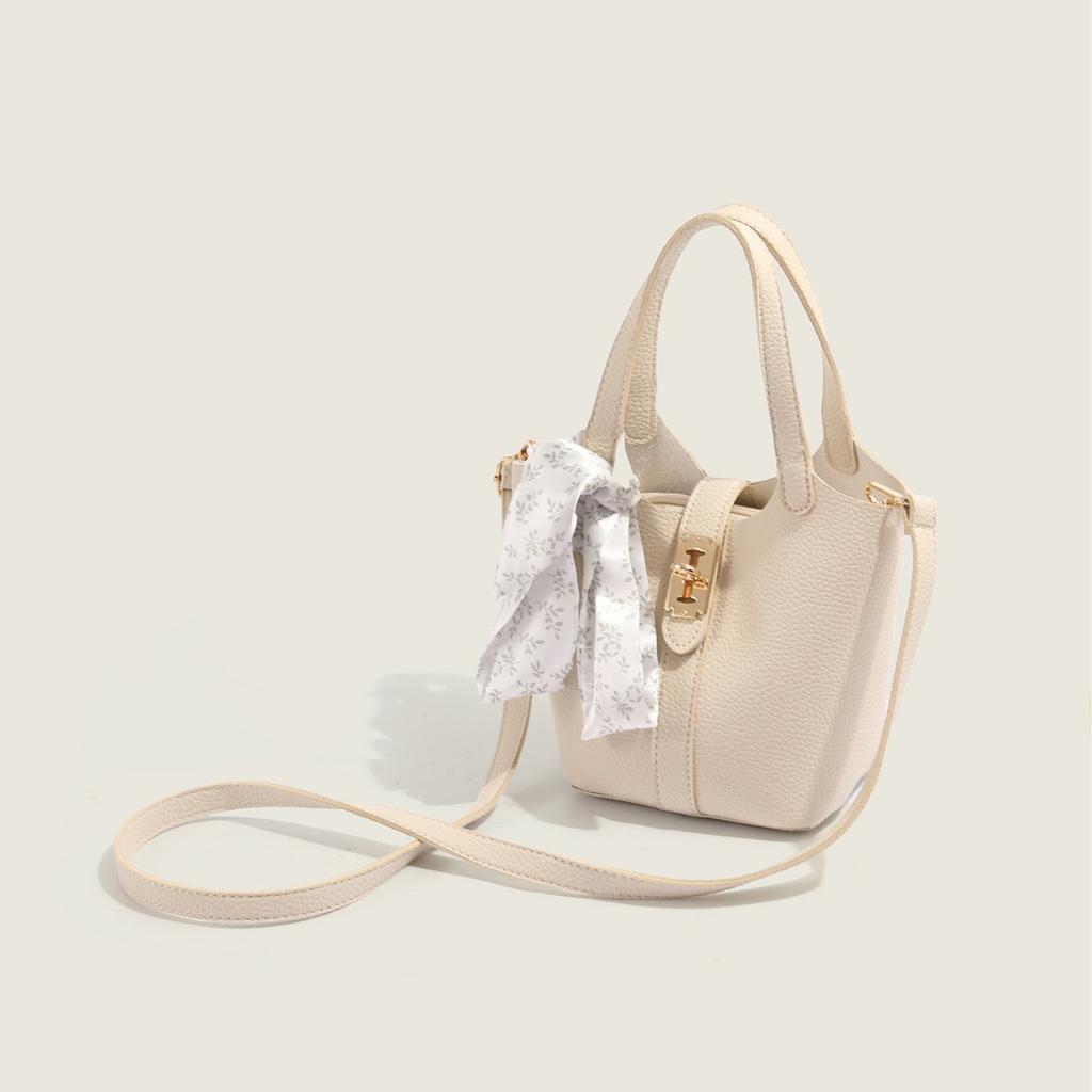 Kabelka typu kbelík pro ženy Nový High-end Styl Ruční Jednoramenná Crossbody Taška Módní Dojíždějící Ruční Nošení Košík na Jídlo Taška