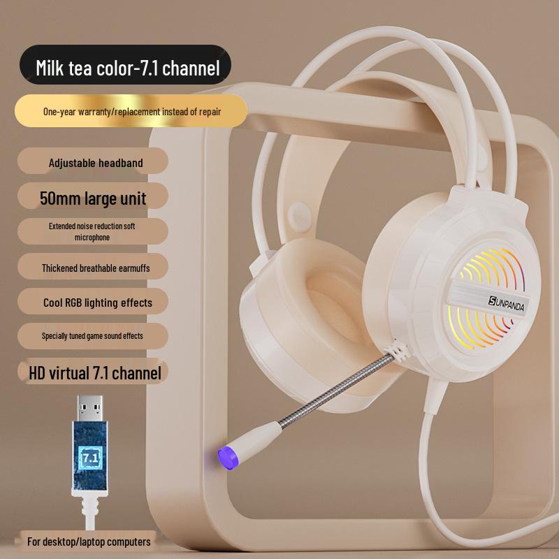 Wired Over-Ear Gaming Headset with Microphone for Mobile, Desktop & Laptop
