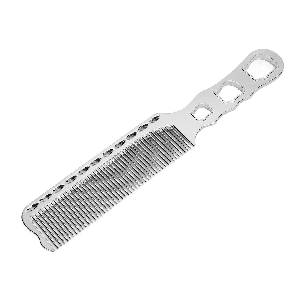 Metal Hair Comb Aluminum Fine Tooth Hair Cutting Flat Top Clipper Comb for Professional Stylists and Barbers