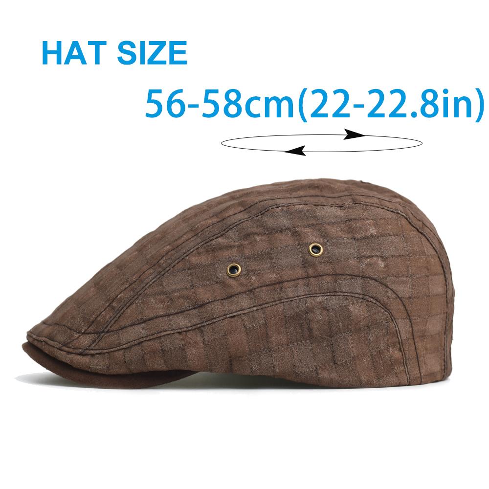 Spring Summer Fashion Adjustable Newsboy Caps Men Woman Breathable Casual Beret Flat Ivy Cap Soft Solid Driving Peaked Cap Unise