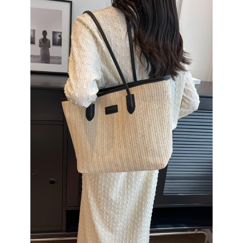 Woven Bag Versatile Large-capacity Bag Women's New Summer Commuter Straw Woven Shoulder Tote Bag Foreign Niche