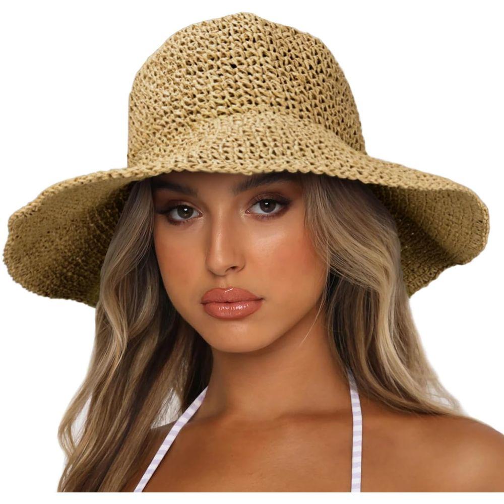Zealous Sole Women's Wide Brim Summer Beach Hat - Upf 50+ Sun Protection Travel Hat Cm