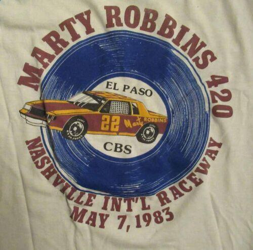 ВИНТАЖНАЯ РУБАШКА MARTY ROBBINS 420 RACING NASHVILLE Классическая белая унисекс футболка L