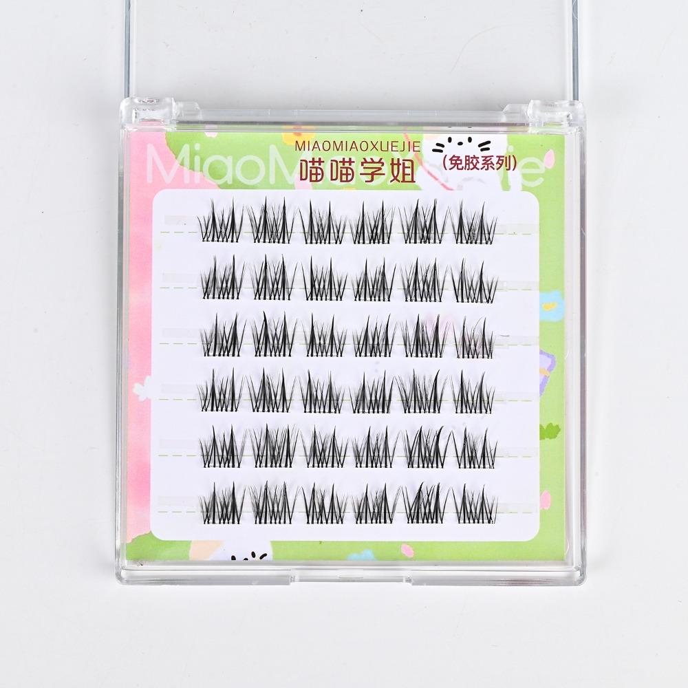 Anime Cosplay Manga Lashes With Jelly Glue Strips Cat Elf Eyelashes Makeup Supplies