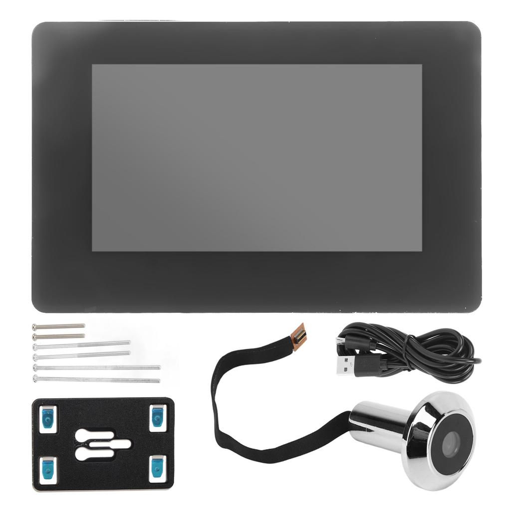 Digital Door Viewer 4.3in TFT Color Screen 1MP Water Resistant Peephole Viewer Doorbell for Home
