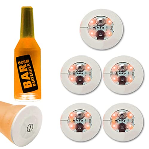 5pcs Set LED Luminous Coasters Light Up Glass Drinking Bottle Cup Mat for Parties Weddings Bar Christmas Home Pub