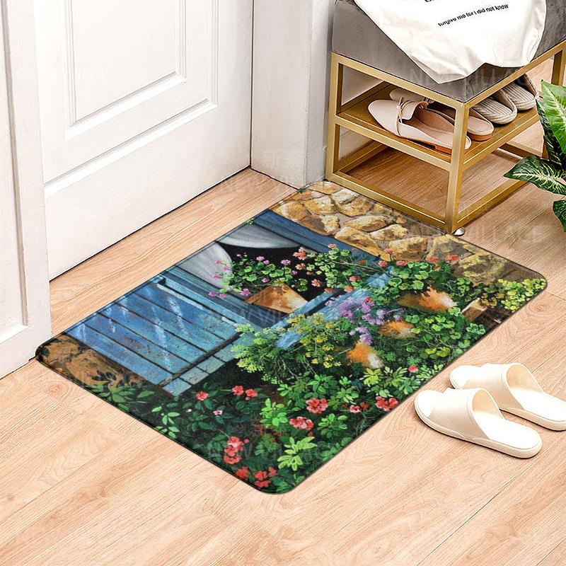 House Entrance Carpet Home Natural and Animal Styles Doormat Room Bath Mat Foot Mat Bath Non-slip Kitchen Water Absorption Mat